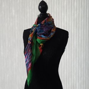 Colorful Elegant Square Silk Scarf